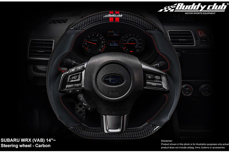【送料無料】BuddyClub カーボン/レザーステアリング SUBARU WRX(VAG/VAB)